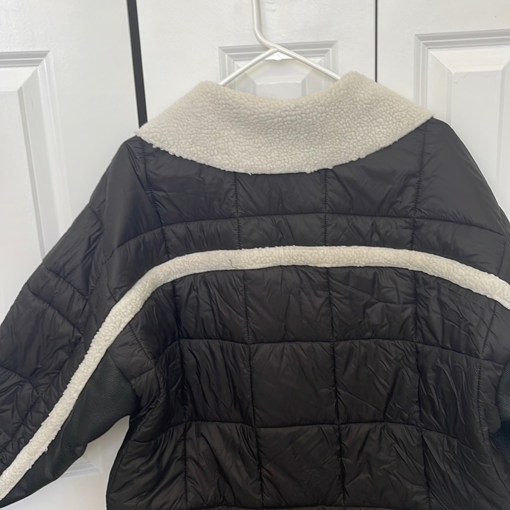 Oversized Women’s Down Leather Jacket - image 4